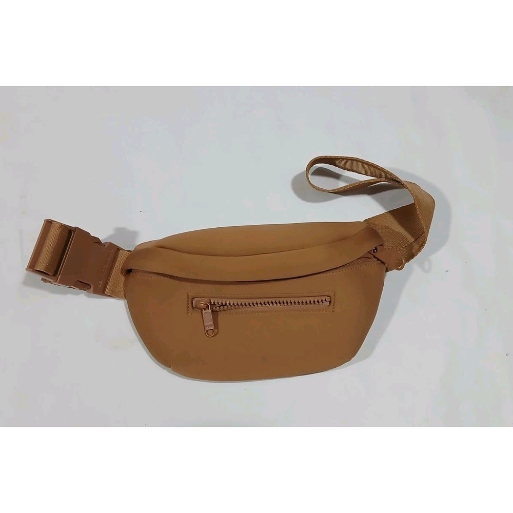 Dagne Dover Ace Neoprene Fanny Pack Belt Bag Tan Travel Preppy